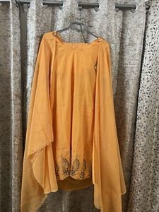 Elegant Orange Patiala Salwar Kameez