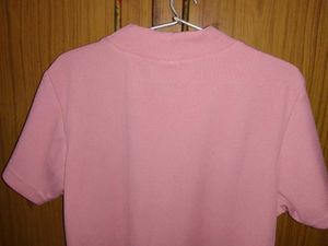 Pink Ribbed Mock Neck Top
