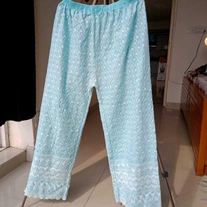 Light Blue Chikankari Palazzos