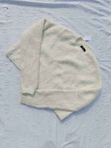 Bershka Ripped Fuzzy Knit Sweater