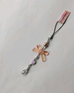 Giveaway Orange Coquette Bow Phone Charm