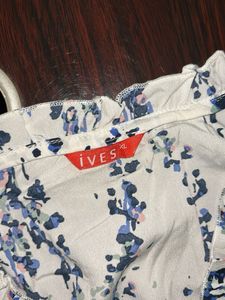IVES BRAND V Neck Floral Print Top