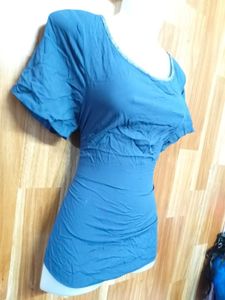 Blue Short Sleeve Top