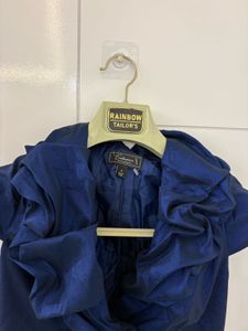 Vintage taffeta ruffled Midi sheath dress