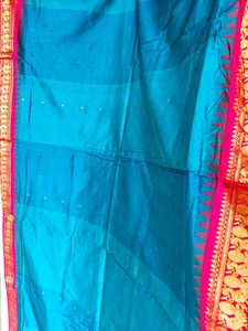 Pure Silk Electric Blue Kanjivaram Saree