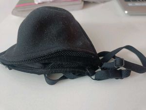Non-Padded Non-Wired Black Cotton Rich Bra