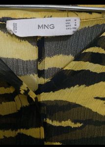 Mango Animal Print Blouse