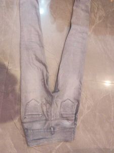 High Waisted Gray Denim Jeans