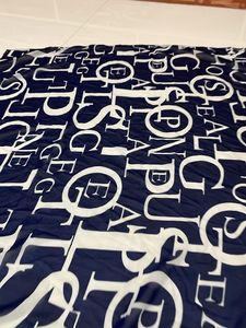 Blue Printed Chiffon Square Scarf