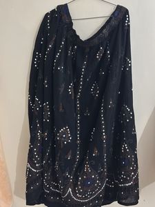 beautiful black colour long ethnic skirt