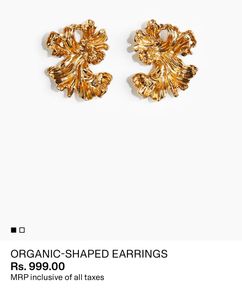 H&amp;M statement Gold Floral Earrings
