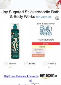 Bbw Joy Snickerdoodle Bodymist
