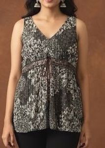 Floral Print Sleeveless Top