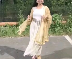 Cream Long Kurti For Women