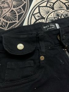 Black Denim Shorts
