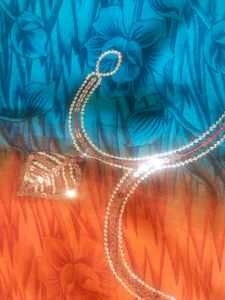 Synthetic Saree With Sequence Work