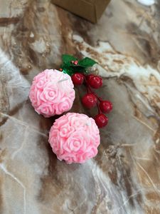 Pink Rose Candle Pack Of 2