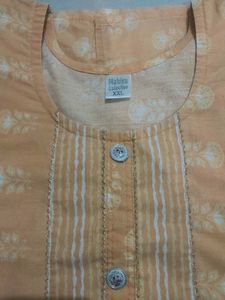 Pink / yellow Floral Print Kurta