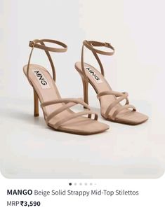 Mango Beige Stilettos Heels