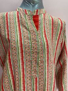 Striped Cotton Kurta Dupatta Set
