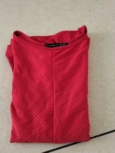 new Elegant Red Peplum Top