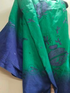 Embroidered Green Dupatta