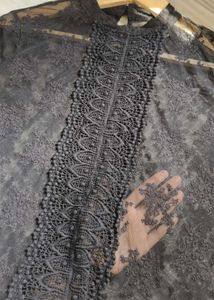 Black Lace Long Sleeve Top