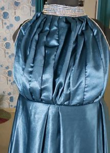 Teal Halter Maxi Dress