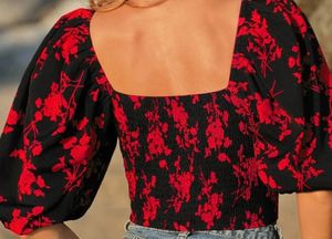 Floral Print Sweetheart Top