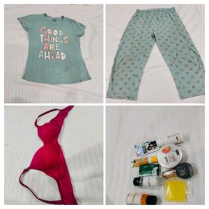 Nightsuit With Bra& Freebies
