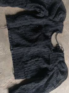 Elegant Silver Saree with Black Border