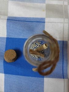 Beautiful Glass Bottle With Msg Inside