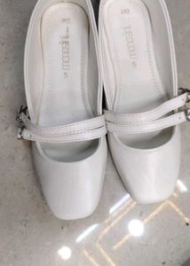 White Double Buckle Ballets
