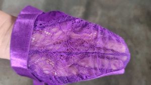 Purple Lace Thong