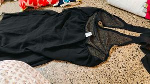 Black Back Less Dress