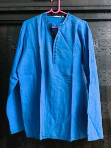 Blue Cotton Kurta