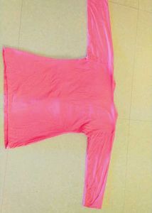 Pink Lace Trim Tunic