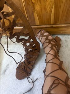 Brown Gladiator Boots