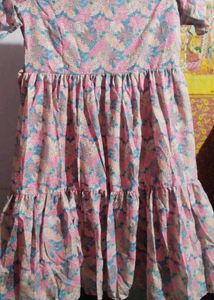 Tiered Floral Print Dress