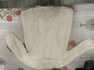 White Embroidered Tunic Top