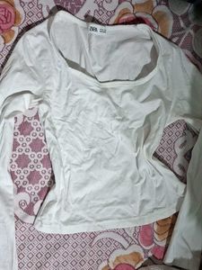 White Simple Zara Top