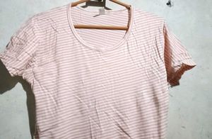 Pink Striped Tee For Charity