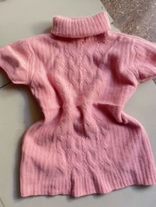 Pink Cable Knit Sweater