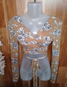 Floral Wrap Top