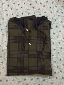 Men&#39;s Checkered Hoodie Shirt