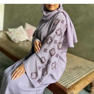 Elegant Lavender Dubai Abaya Burkha Hijab girls du