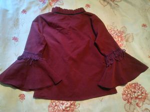 Maroon Bell Sleeve Top
