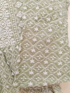 Green Embroidered Tunic Top