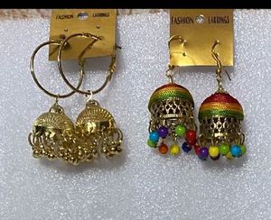 Combo Of Fancy Jhumka Earrings