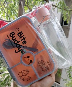 Combo Of 2 Lunchboxes With Bottle
